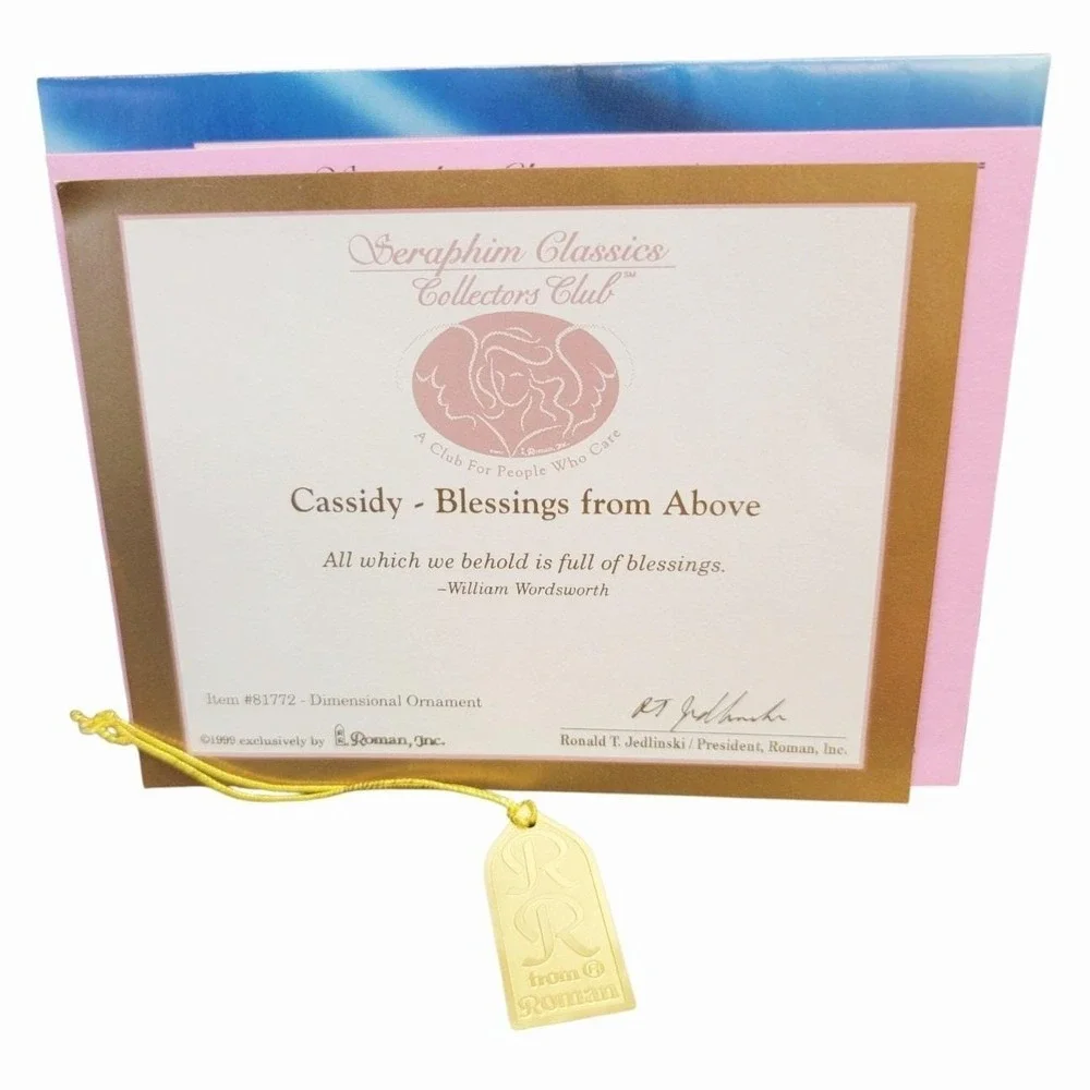 Seraphim Classics Cassidy Blessings From Above 2000 Club Exclusive Ornament COA